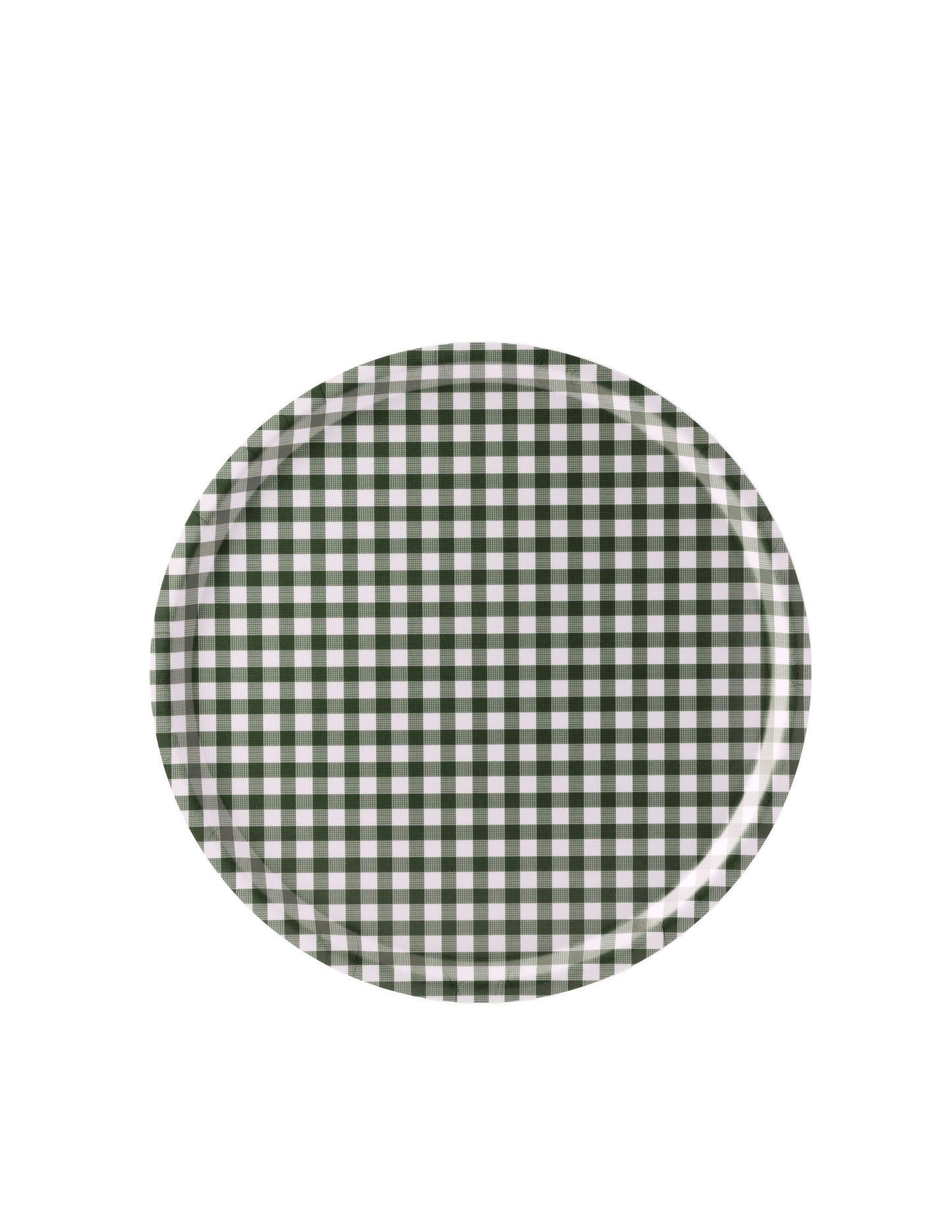 Green Gingham Tray