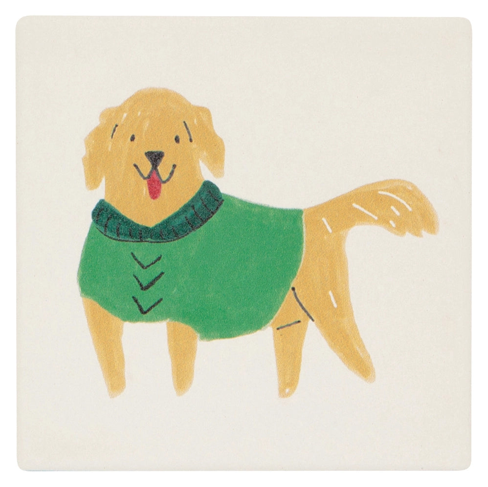 Yule Dogs Christmas Coasters Set of 4