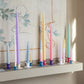 Pair of Pastel Purple Hand dipped Taper candle / Long
