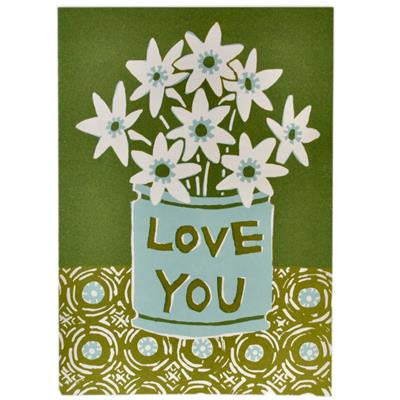Very Large Card Love You Flowers