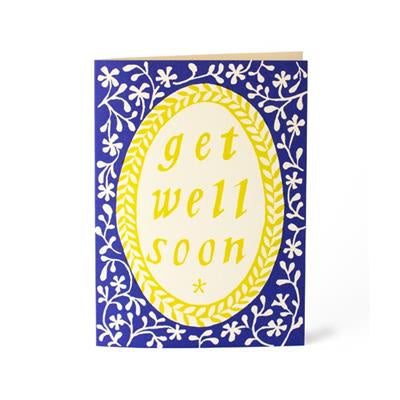 Get Well Soon Card- French Ultramarine & Acid Yellow