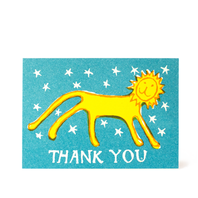 Small Card Thank You Little Lion