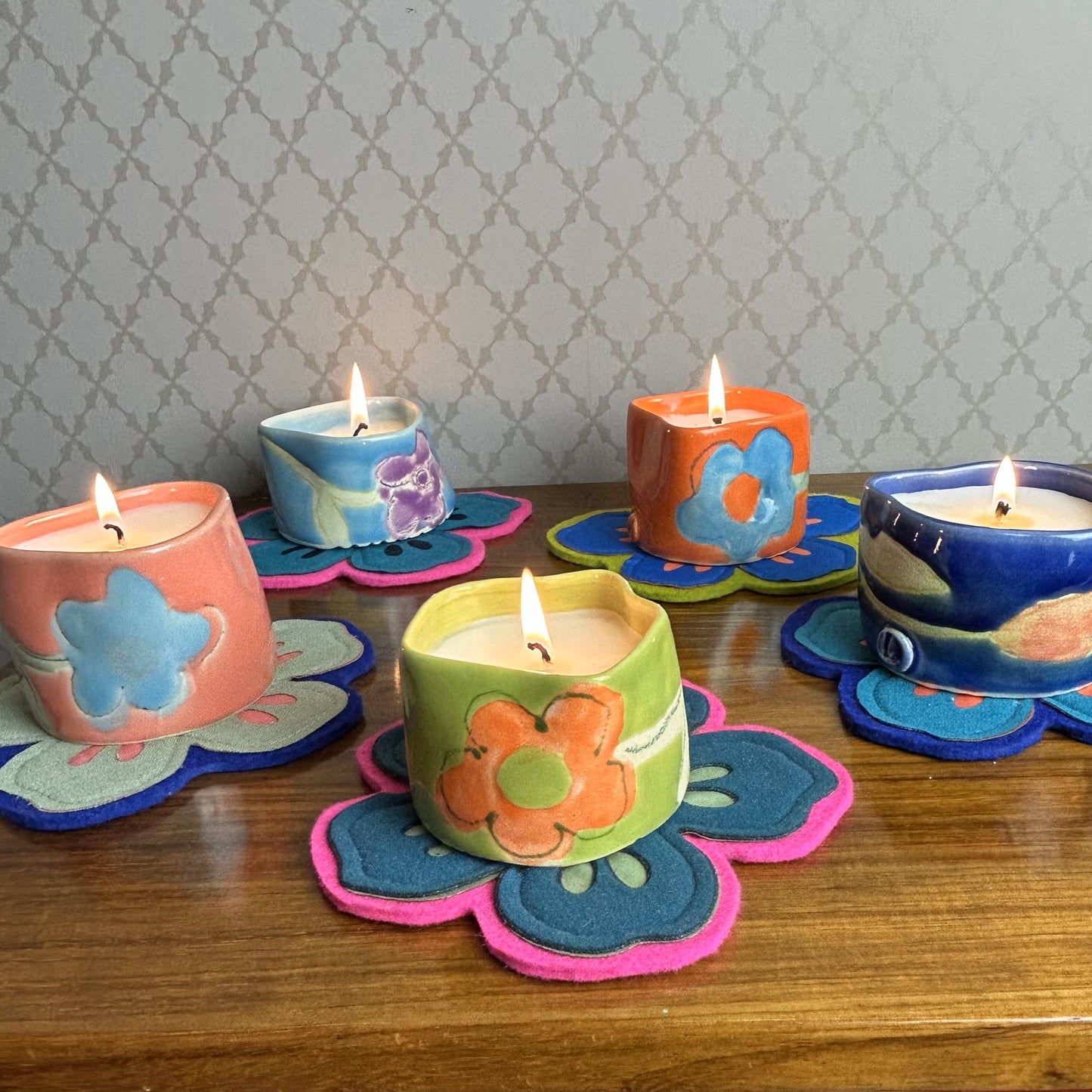 Aquamarine Handmade Ceramic Scented Candle