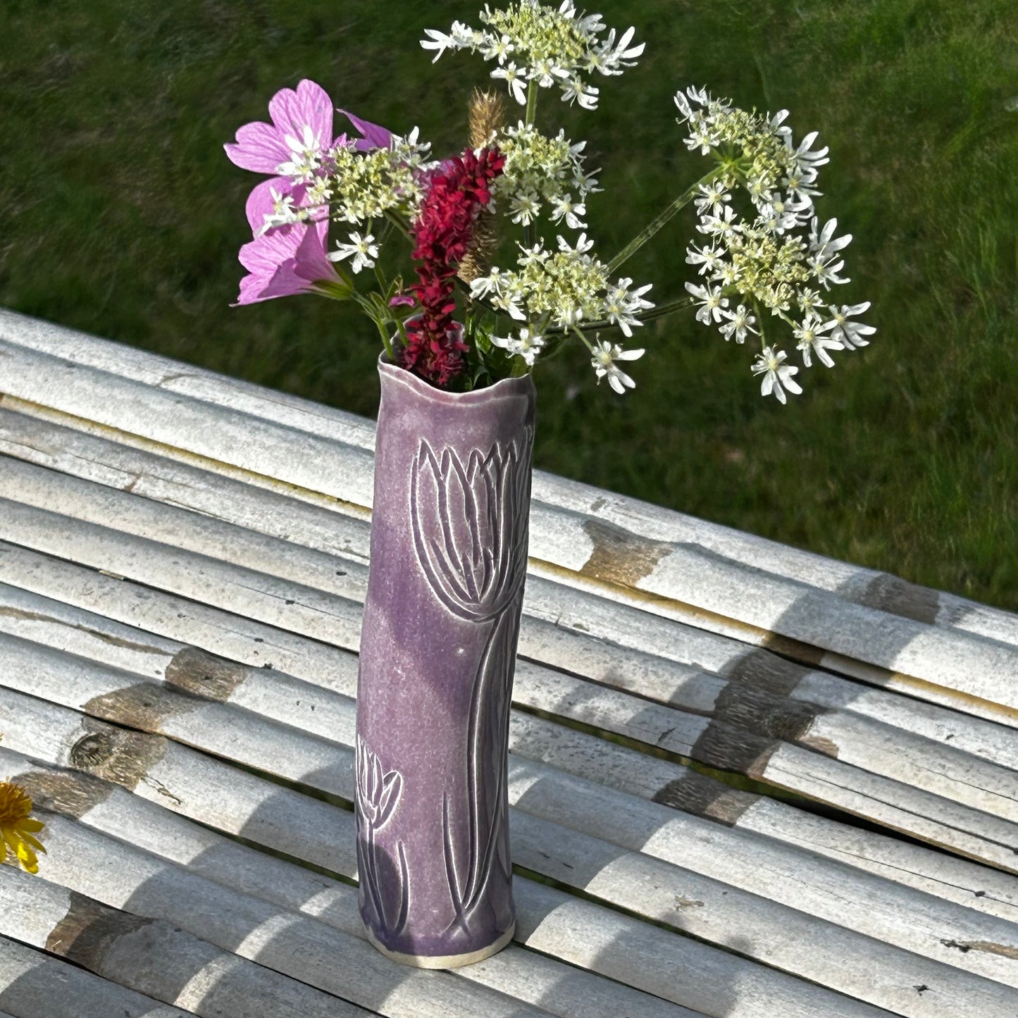 Lavender Slender Bud Vase