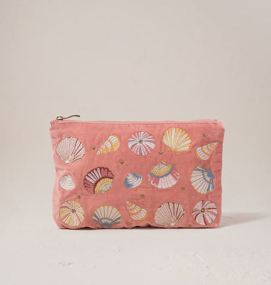 Seashell Coral Everyday Pouch Coral Velvet
