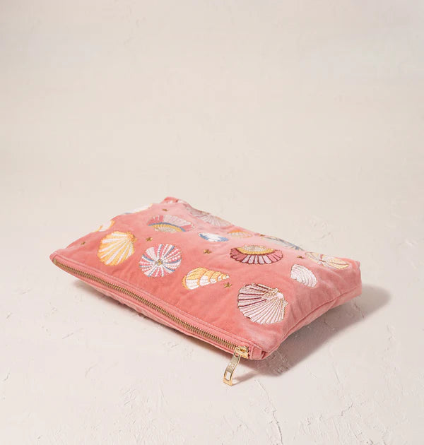 Seashell Coral Everyday Pouch Coral Velvet