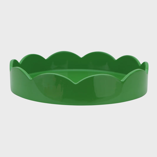 Leaf Green Small Round Scallop Tray
