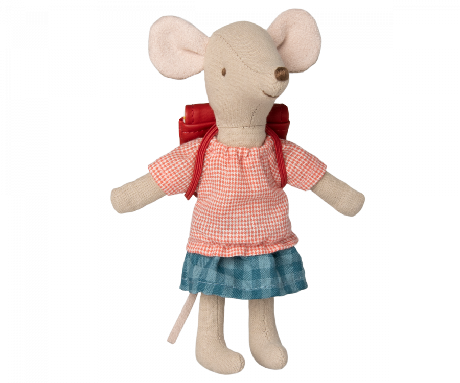 Tricycle Mouse, Big Sister with Bag- Red