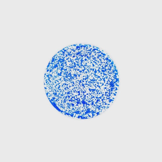 Blue Splatter Enamelware Pie Plate