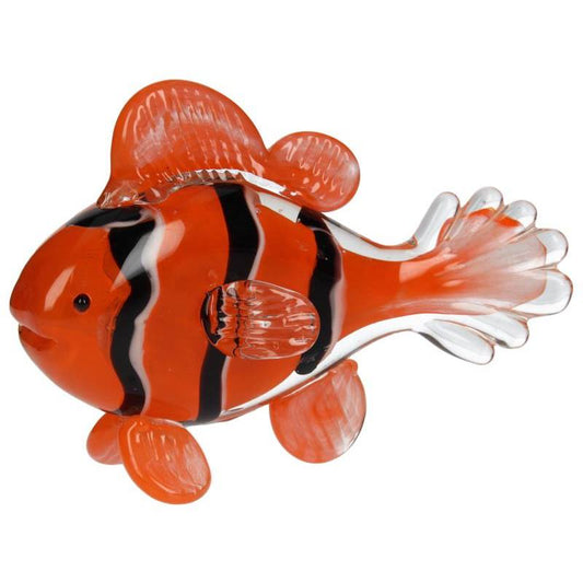 Orange Glass Fish Ornament