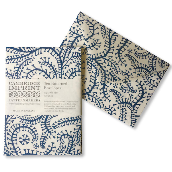 Packet of 10 Envelopes- Seaweed Prussian Blue