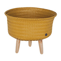 Up Low Basket with Wooden Legs