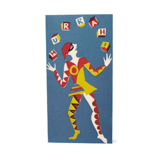 Long Card Juggler Hurrah Red, Yellow and Blue