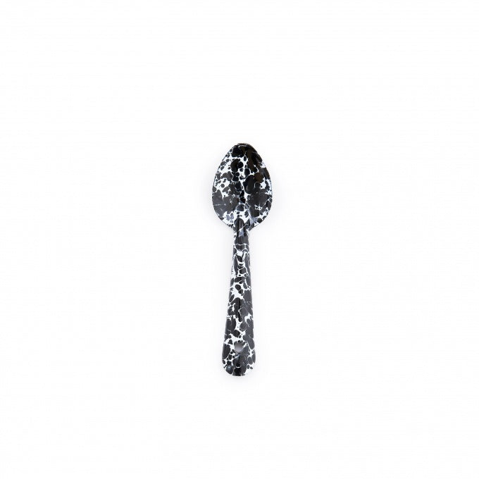 Black Splattered Enamel Small Spoon