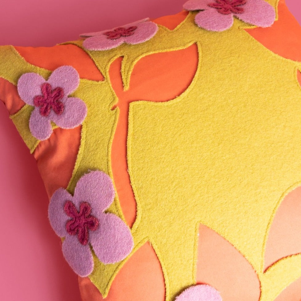 Flower Crown Cushion - Citroen