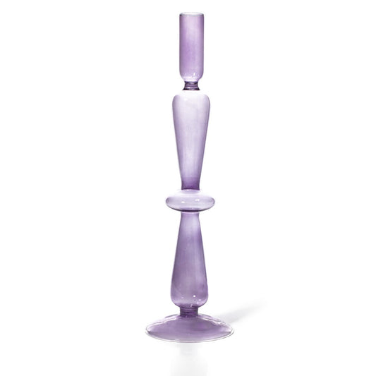 MAEGEN Taper Candle Holder-Lilac Glass