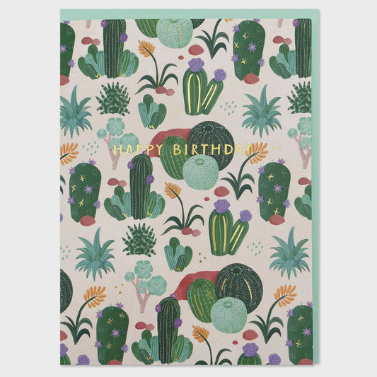 Cacti pattern card