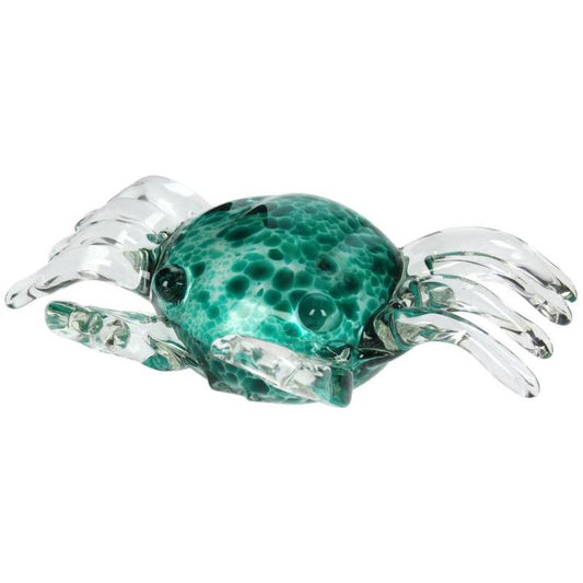Turquoise Glass Crab Ornament