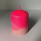 Neon Pink & Sherbert Pink Pillar Candle