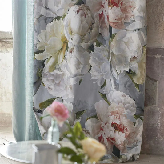 9m Designers Guild Peonia Grande Zinc Fabric 50% OFF