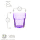 Coloured Water Glass - 305ml-Purple