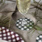 Green Gingham Coaster