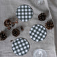 Green Gingham Coaster