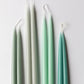 Pair of Turquoise Hand dipped Taper candle / Long