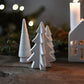 Matt white ceramic Christmas tree