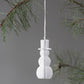 Little white paper honeycome hanging snowman