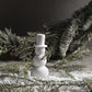Matt White Ceramic Snowman /  Small