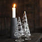 Glass Christmas Tree With Frosted Garland / Large