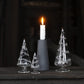 Glass Christmas Tree With  Frosted Garland / Small