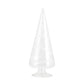 Glass Christmas Tree With Frosted Garland / Large