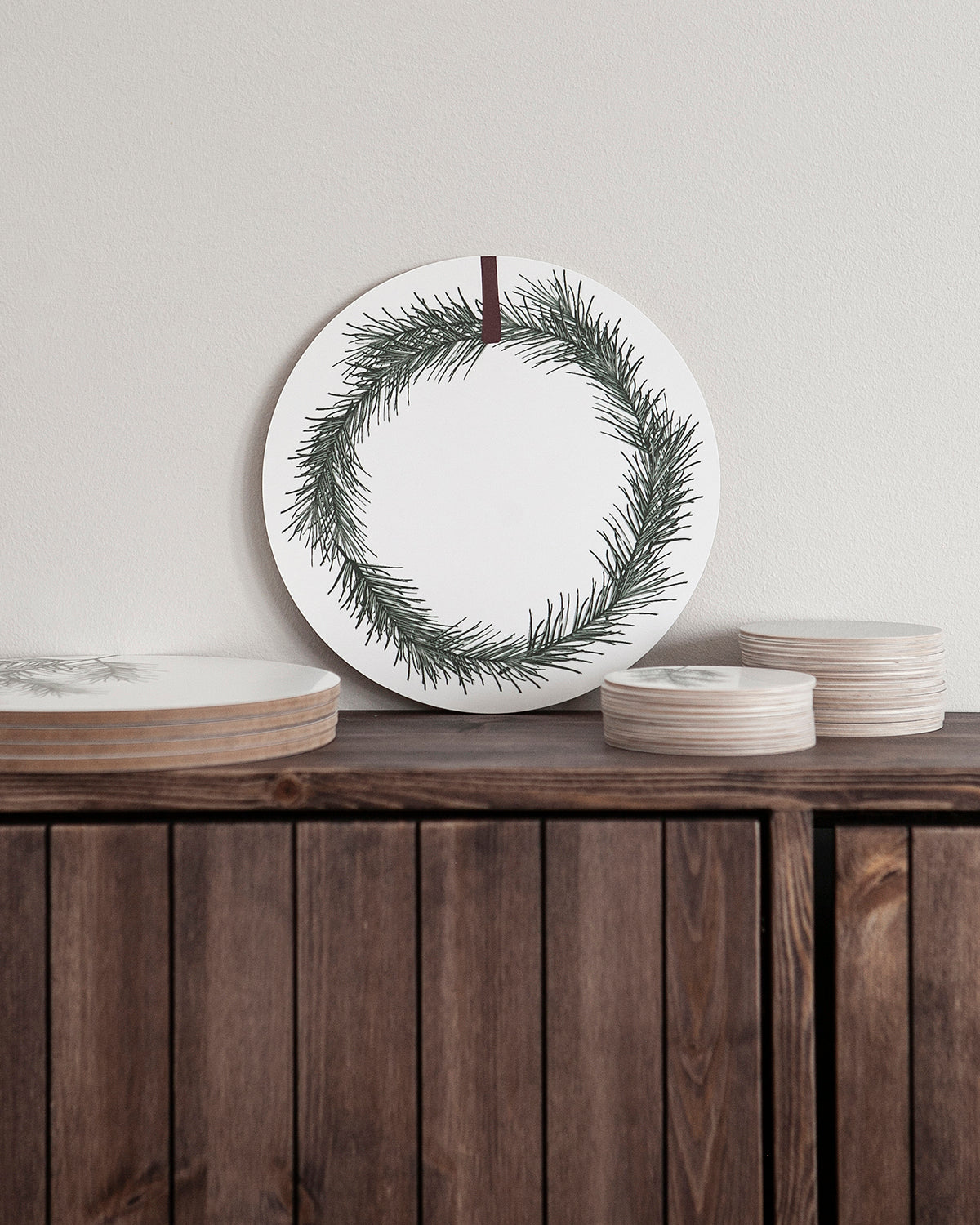 Round Spruce Wreath Trivet