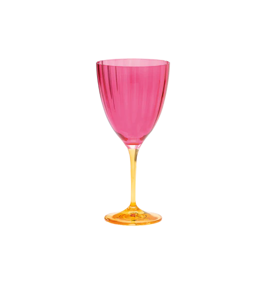 Jazzy Pink Wine Glass