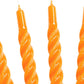 Orange Glossy Twisted Candle