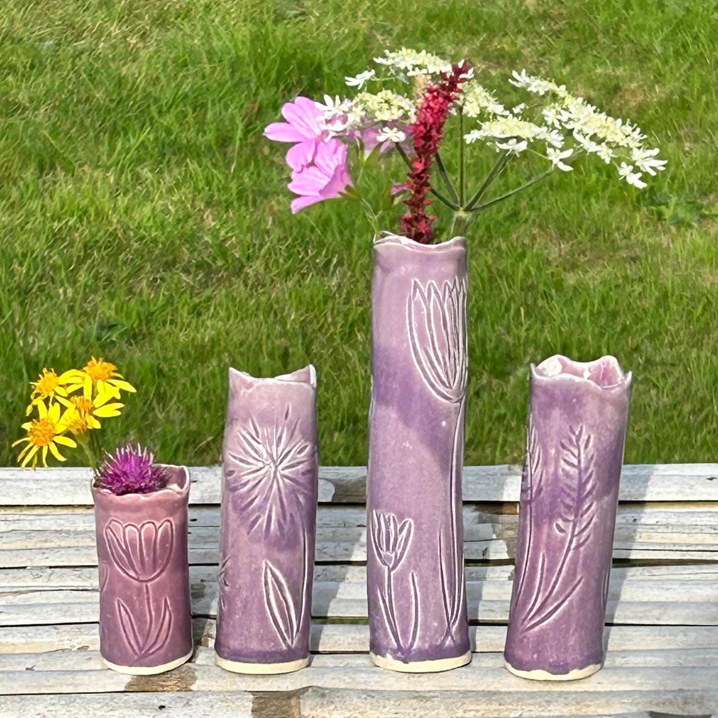 Lavender Slender Bud Vase
