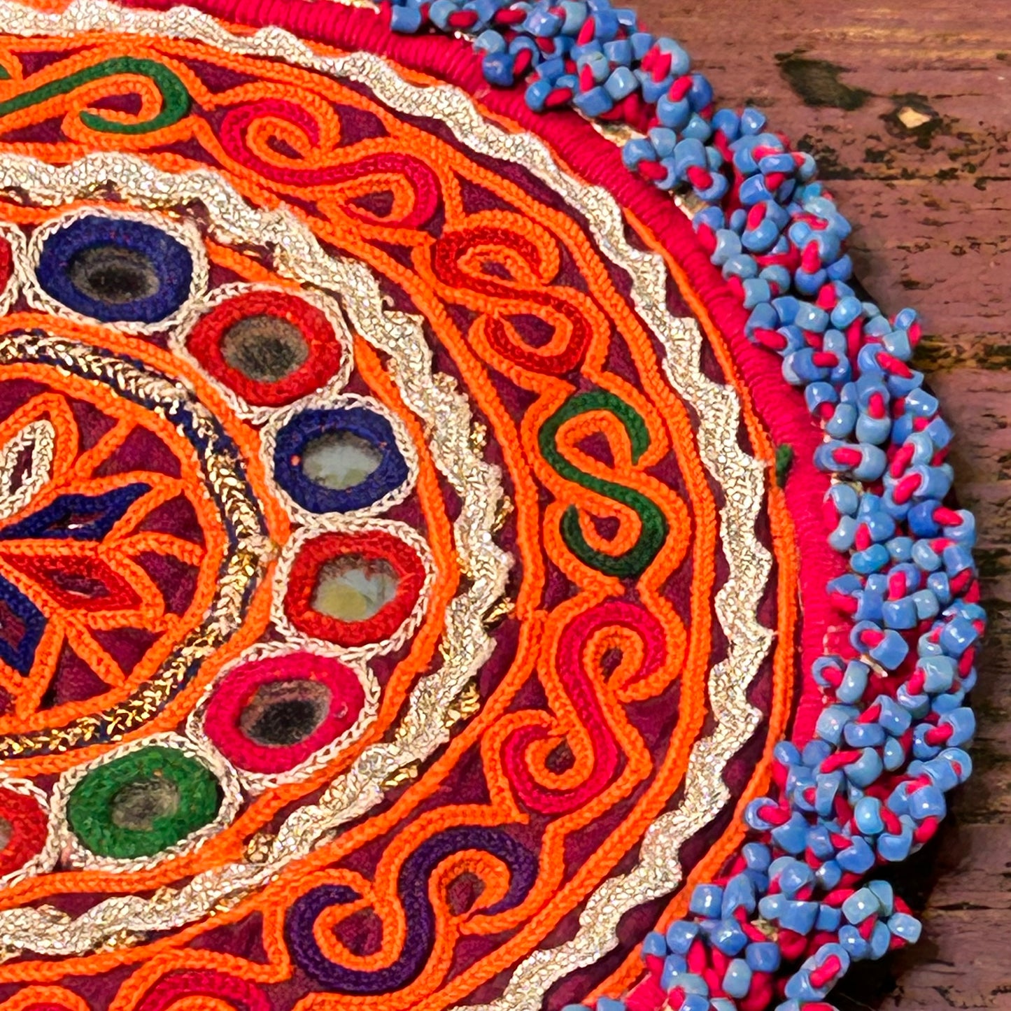 Jantar Beaded Mat Medium / Orange