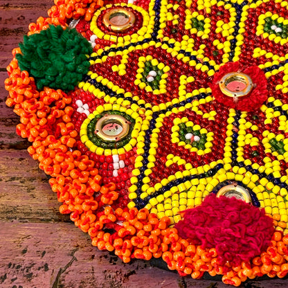 Jantar Beaded Mat Medium / Yellow