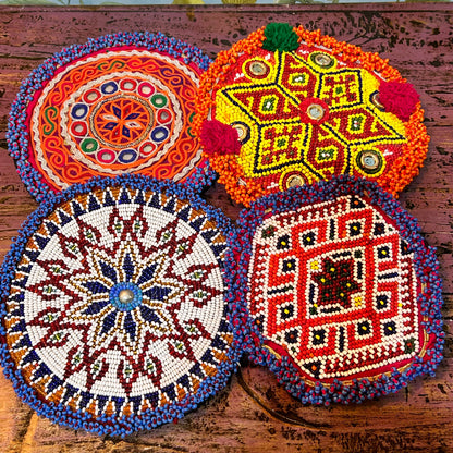 Jantar Beaded Mat Medium / Orange