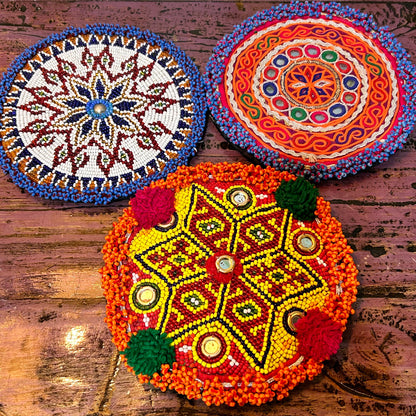 Jantar Beaded Mat Medium / Orange