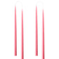 Pair of Pastel Rose Hand Dipped Taper Candles / Long