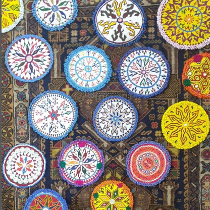 Jantar Beaded Mat Medium / Orange