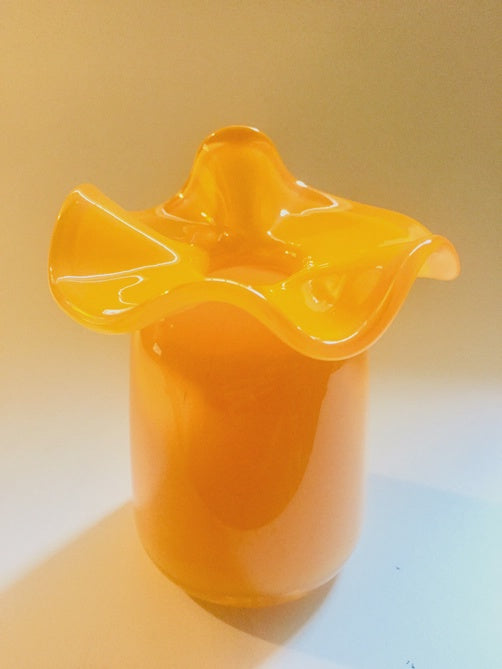 Ruffle Bud Vase-Yellow