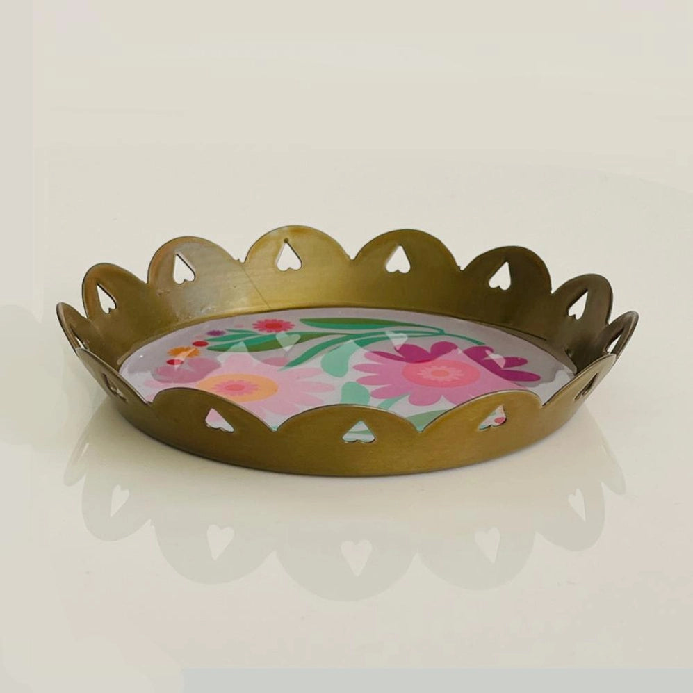 Mini Trinket Dish- Flowercircle Hearts