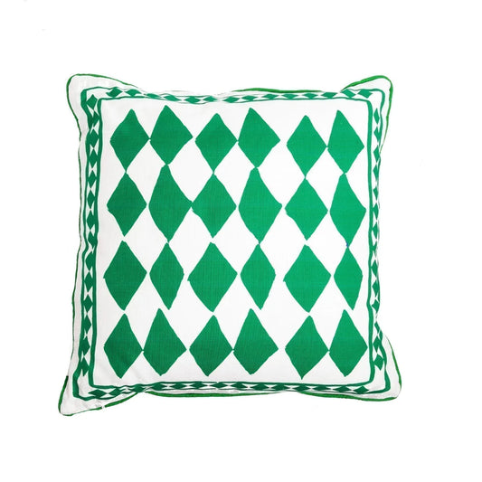 "The Green Diamonds" Cushion