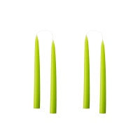 Pair of Lime Hand Dipped Taper Candles/Short