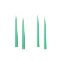 Pair of Mint Green Hand Dipped Taper Candles/Short