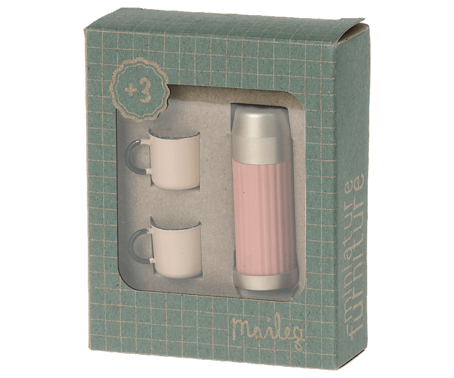 Thermos and Cups- Soft Coral